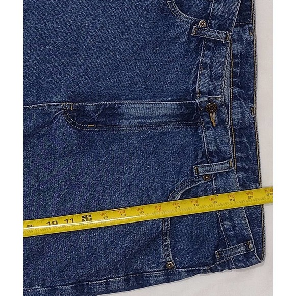 Full Blue 36" jean shorts mens at the knee midrise medium wash 100% cotton - Picture 7 of 7